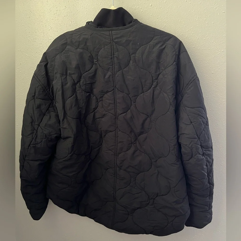 ALLSAINTS Jiro Quilted Bomber Jacket in Koto Black Size Small New - Picture 4 of 14